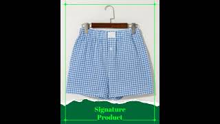 Blue Gingham Printed High Waist Shorts