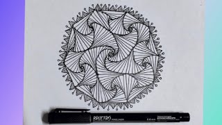 Zentangle patterns-17 | Beautiful paradox fusion!!#zentangle #paradox #doodle #mandala