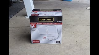 Defiant MotionActivated Security Light Unboxing and Installation