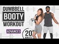 20 Minute Dumbbell Booty Workout (Advanced With Modifications)