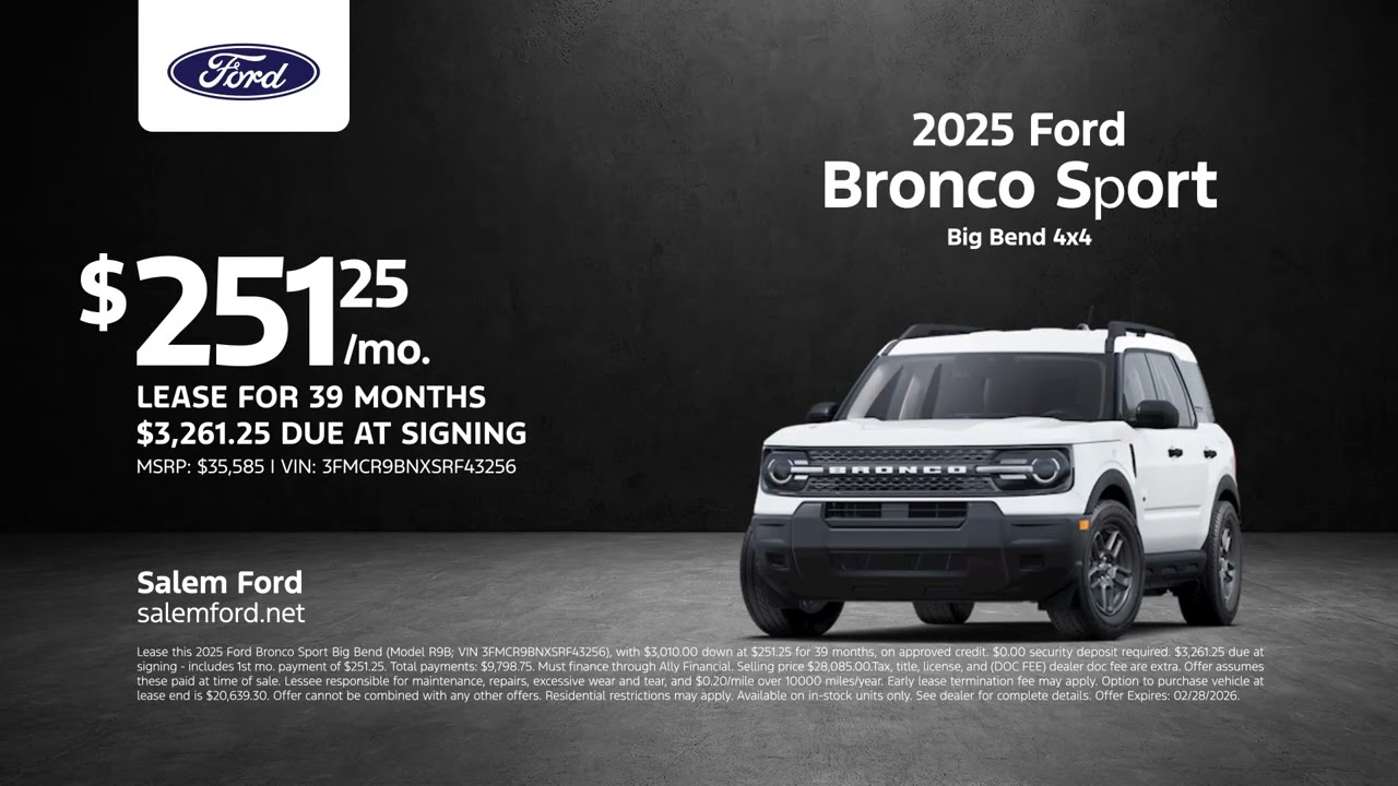 Ford Bronco Sport 02/01/2026 6860557