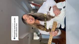 darcy.stokes on tiktok | everybody wants to rule the world x electric love cover |electric guitar