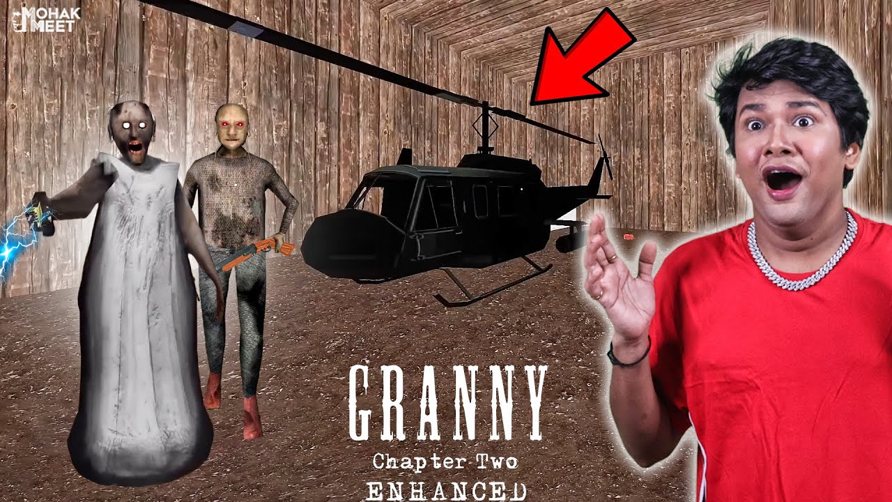 GRANNY KA NEW HELICOPTER GAMEPLAY : ग्रैनी | HORROR GAME GRANNY 2 - SLENDRINA | MOHAK MEET GAMING