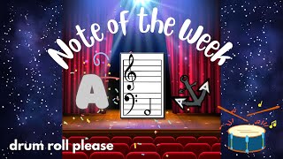 Notes by Charlotte - Free Piano Lessons - Level 1 - Lesson 43 - A - Anchor