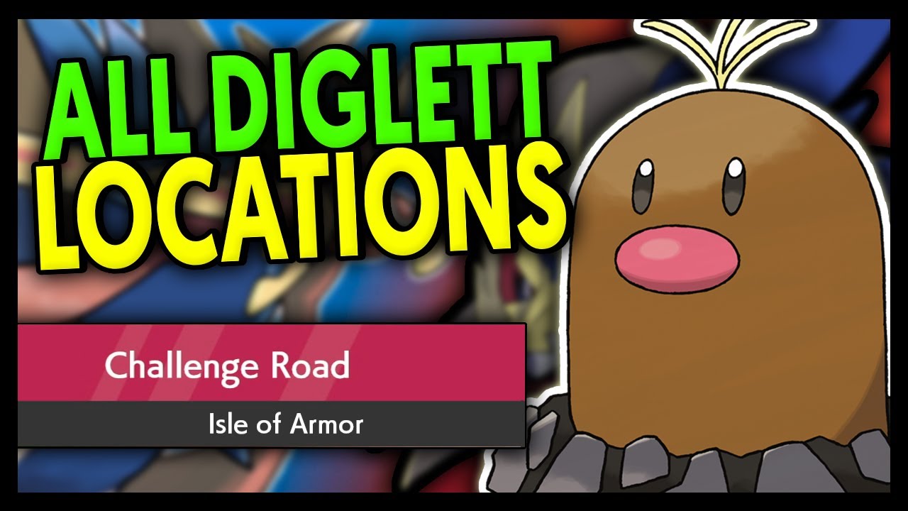 CHALLENGE ROAD DIGLETT LOCATIONS | POKEMON SWORD AND SHIELD (Isle of Armor DLC)