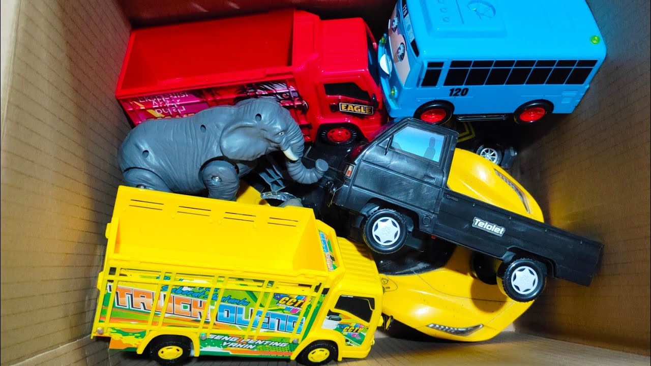 Unboxing Truk Oleng, Bus Telolet, Ambulance, Tank Baja, Mobil Balap, Truk Molen, L 300, Mobil Damkar