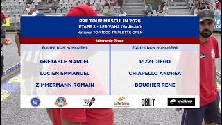 PPF TOUR MASCULIN 2026 - Étape 2 - LES VANS - 16ème de finale - GBETABLE vs RIZZI.