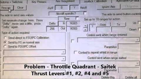 Throttle Quadrant Saitek Problem with FSUIPC
