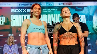 Mikaela Mayer vs Silvia Bortot weigh-in \& faceoff @boxxerofficial