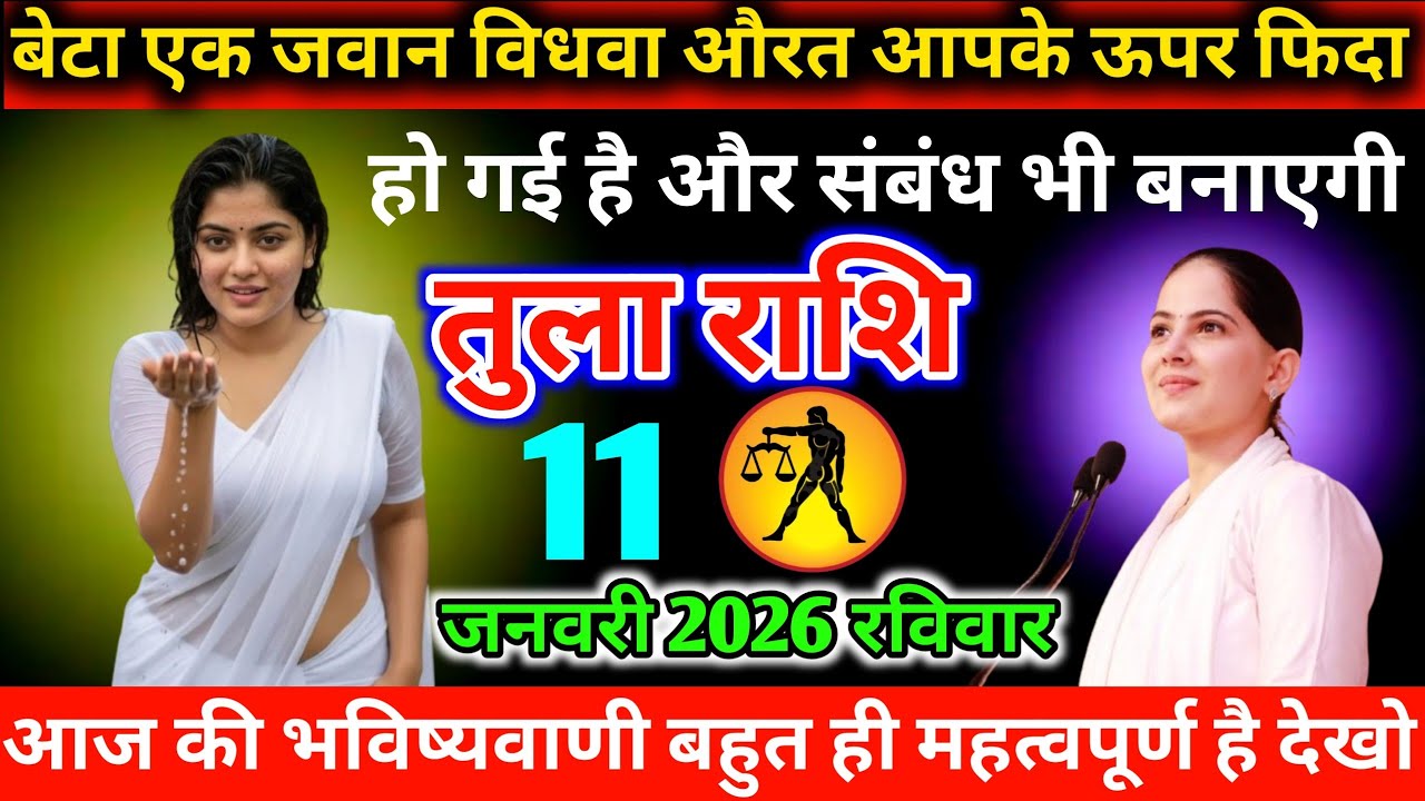 #तुला बेटा एक जवान विधवा औरत आपके ऊपर फिदा हो गई है और संबंध भी बनाएगी 11 जनवरी 2026 रविवार  