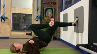 Single leg wall bridge hops #2