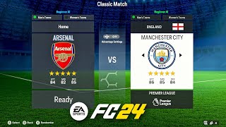 EA Sports FC 24 | ARSENAL vs MANCHESTER CITY | Premier League GAMEPLAY (PS5, Xbox Series X)