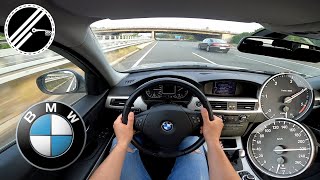 BMW 318d touring automatic E91 143 PS Top Speed Drive On German Autobahn With No Speed Limit POV