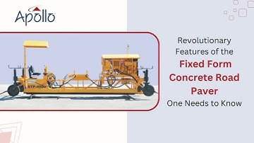 Revolutionary Features of the Fixed Form Concrete Road Paver One Needs to Know