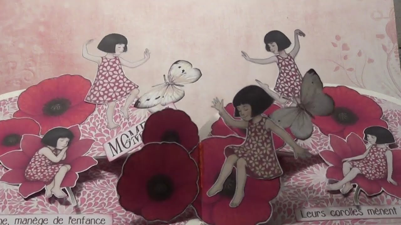 le manège des coquelicots  -  un POP UP qui tourne