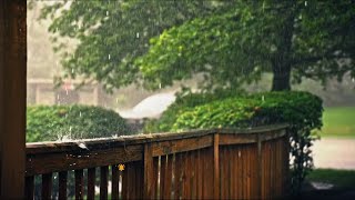 Relaxing Rain Sounds On A Fence | Relaxing White Noise For 5 Hours