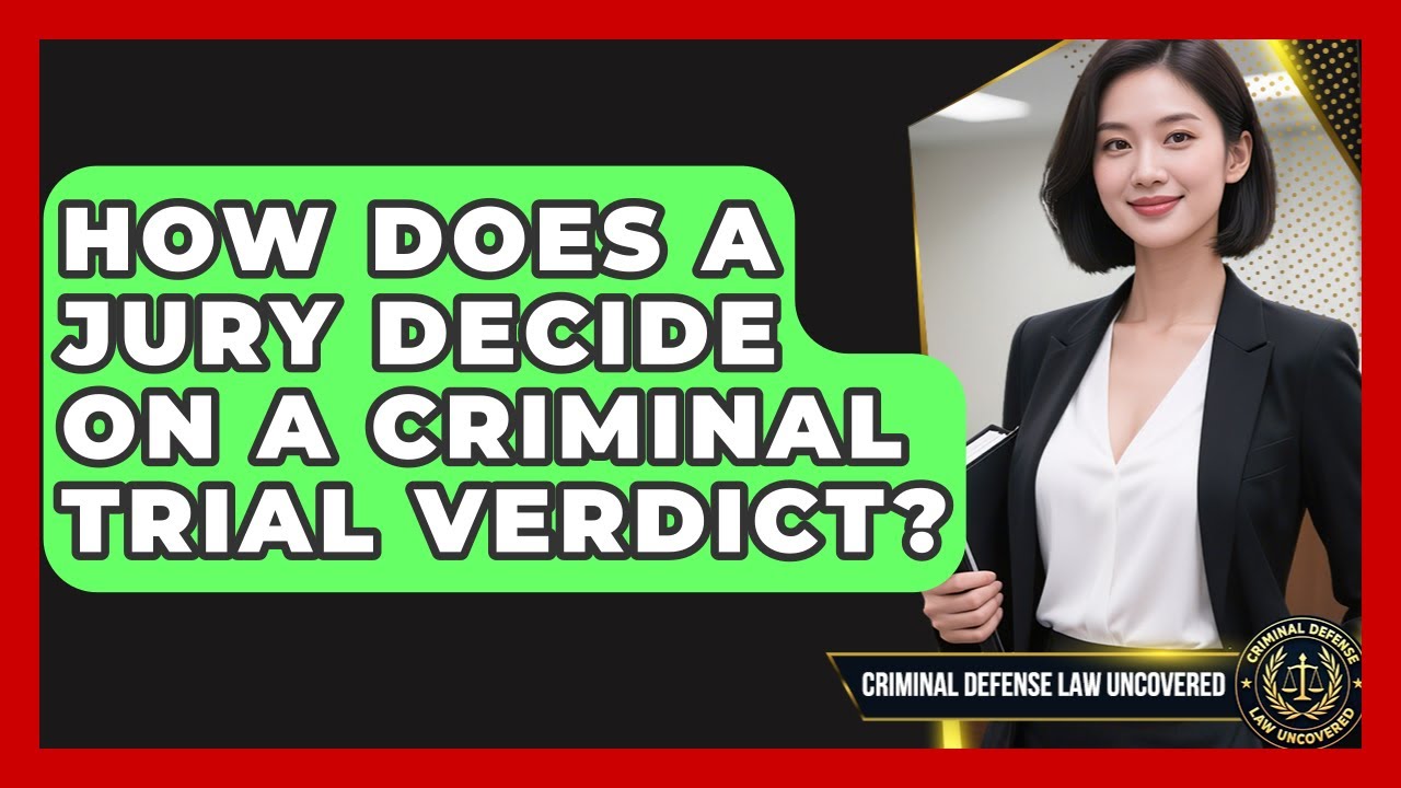 How Does A Jury Decide On A Criminal Trial Verdict? - Criminal Defense Law Uncovered