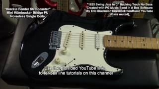 Video thumbnail of "1625 Jazz Backing Track C Major (Bass Muted)  For Bass Guitar Practice @EricBlackmonGuitar"