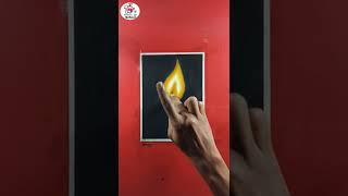 Candle light drawing with soft oil pastel | #tutorial #shorts #artwork #painting #oilpastel