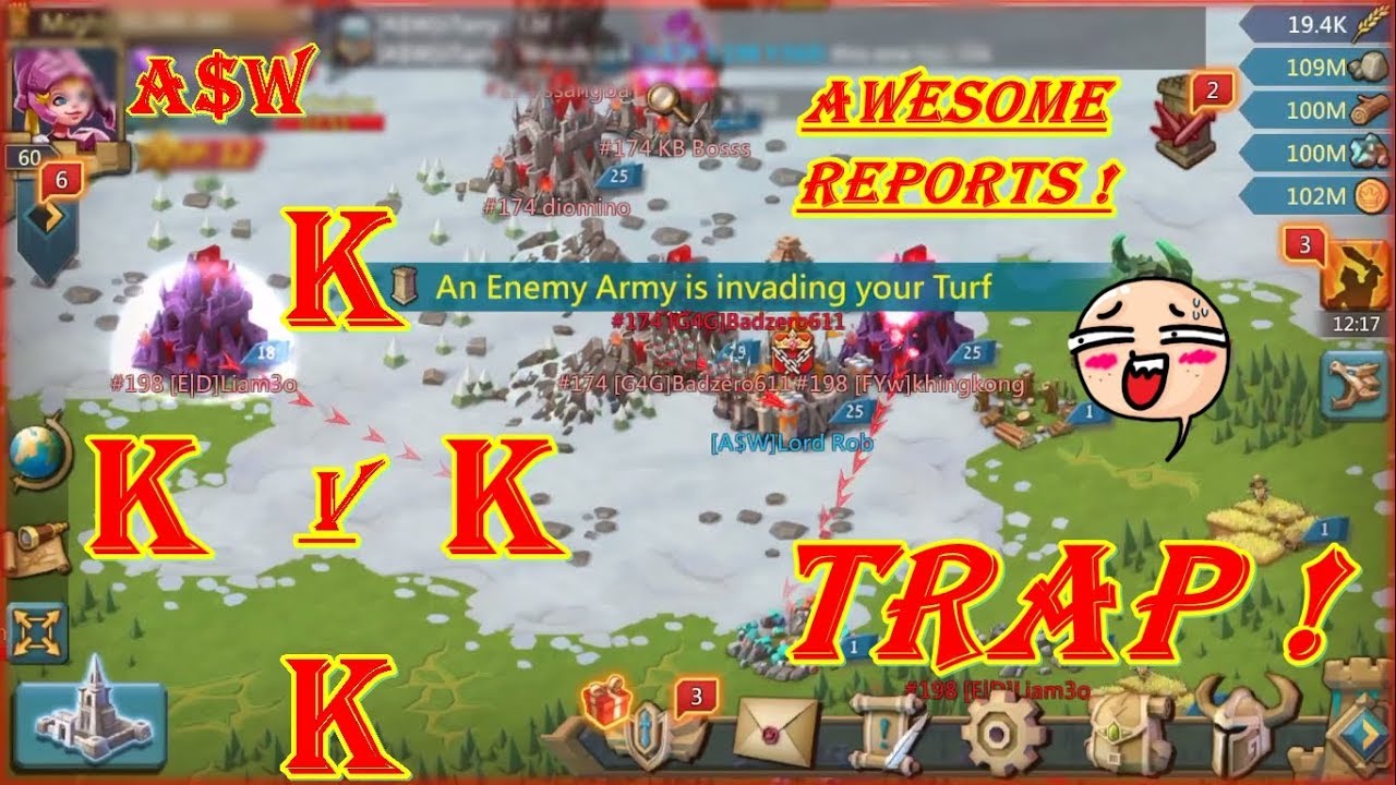 KvK TROLLS - FURY TRAP - TRAPPING T4 - ANGRY GUY LOSES || Lords Mobile