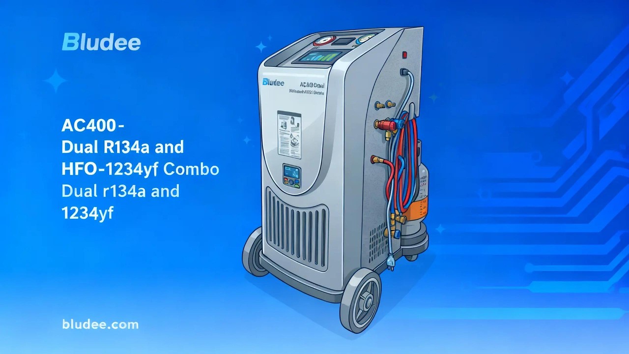 AC400D auto recovery recycle recharge dual machine for both R134A