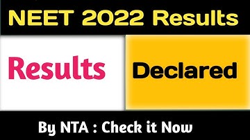 NEET 2022 Results Declared By NTA