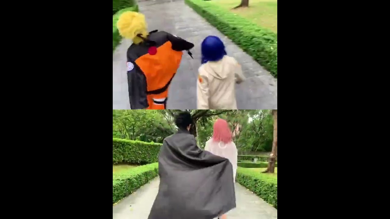 SasuSaku and Naruhina cosplay 😂❤️ 