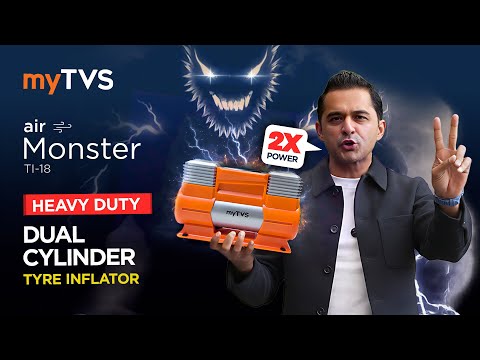 English Version | Best Tyre Inflator for Big SUVs | MYTVS TI-18 Air Monster with Dual Cylinder