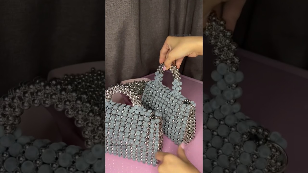 Make a statement with this handcrafted velvet bead bag 