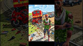 Franklin Bought Hayabusa And Train Accident In Indian Theft Auto Simulator Game #shorts #shortvideo