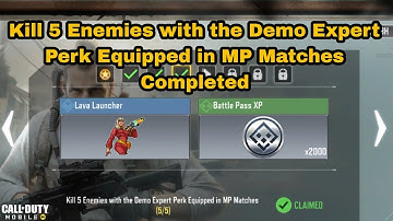 How to Kill 5 Enemies with the Demo Expert Perk Equipped in MP Matches | Lava Launcher Sticker