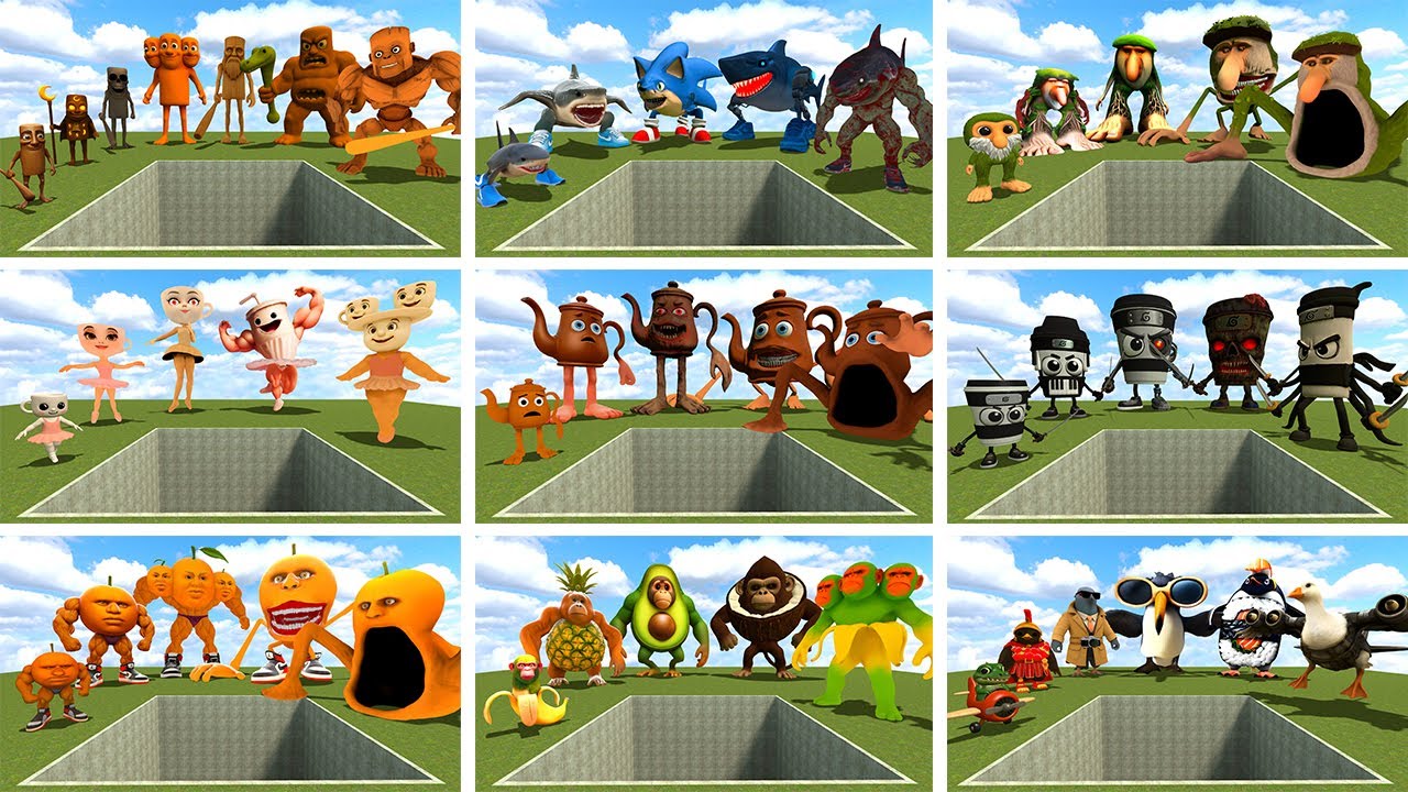 ALL EVOLUTION AI ITALIAN BRAINROT MEMES  SPARTAN KICKING BIG HOLE in Garry's Mod