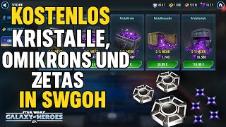 Kostenlos Kristalle, Zetas und Omikrons in SWGOH bekommen | SWGOH Webstore GUIDE Deutsch