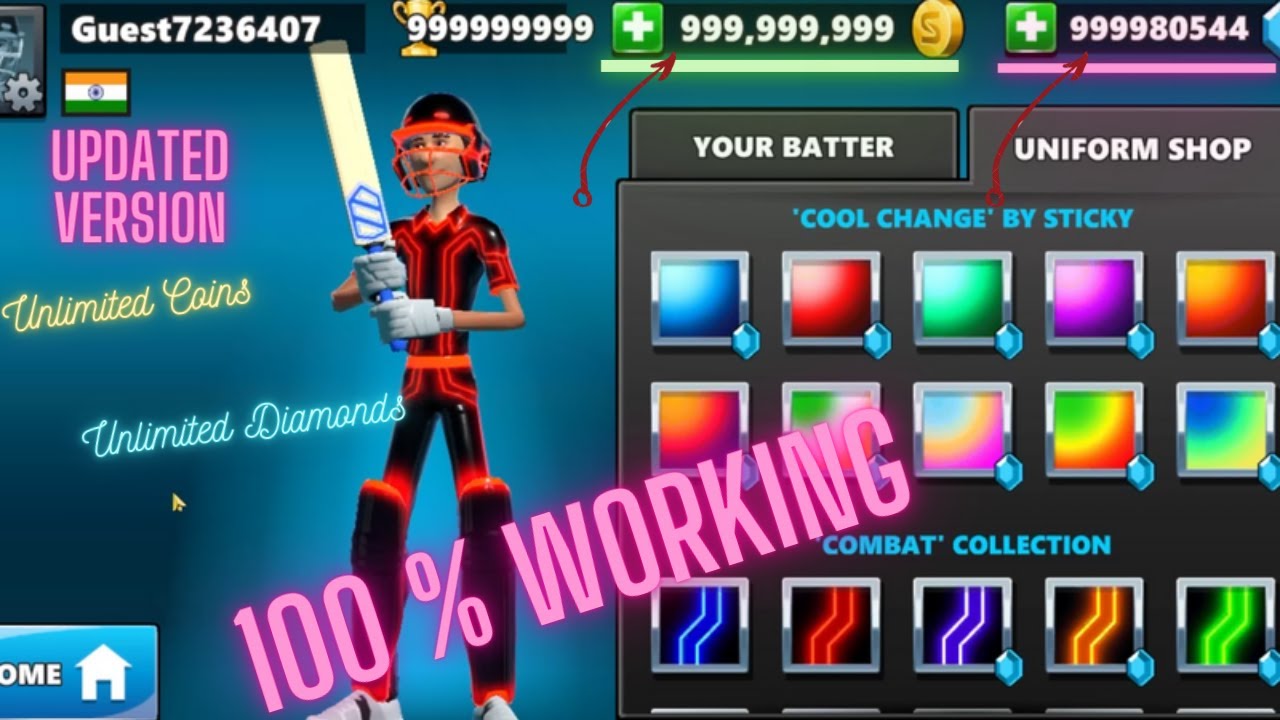 Stick Cricket Live Hack Unlimited Gems | Coins Latest Version  2021