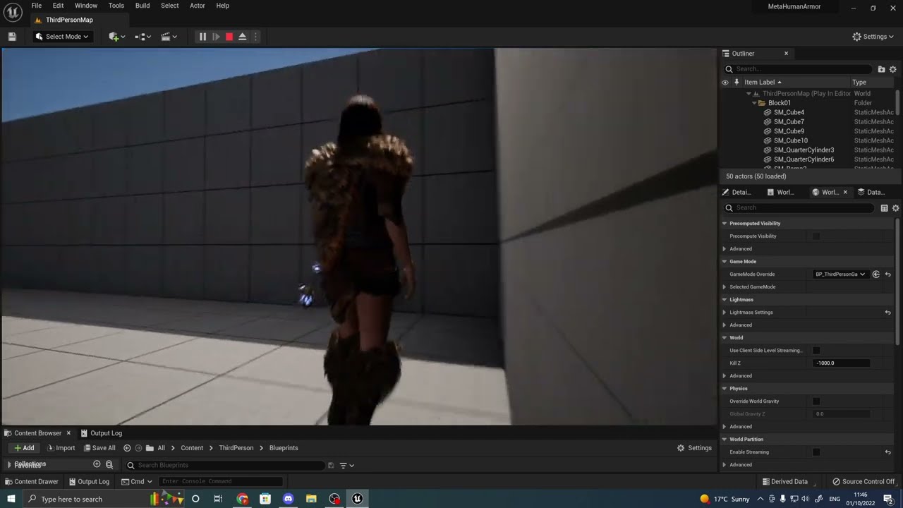 Metahuman using paragon Armor Unreal Engine 5