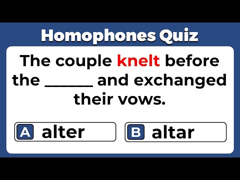 Homophones Quiz