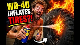 How to inflate a tire with WD40! completely safe....