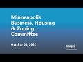 October 28, 2025 Business, Housing & Zoning Committee
