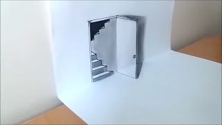 Çok Kolay 3D Kapi Çizimi How To Draw A 3D Door And Steps Trick Art