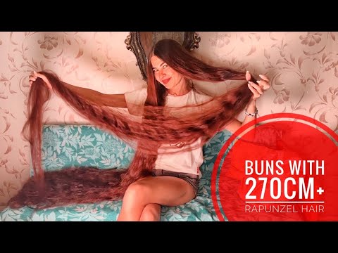 Two Giant Hair Buns with 270CM+ Rapunzel Hair (SELLFY/PATREON PREVIEW)
