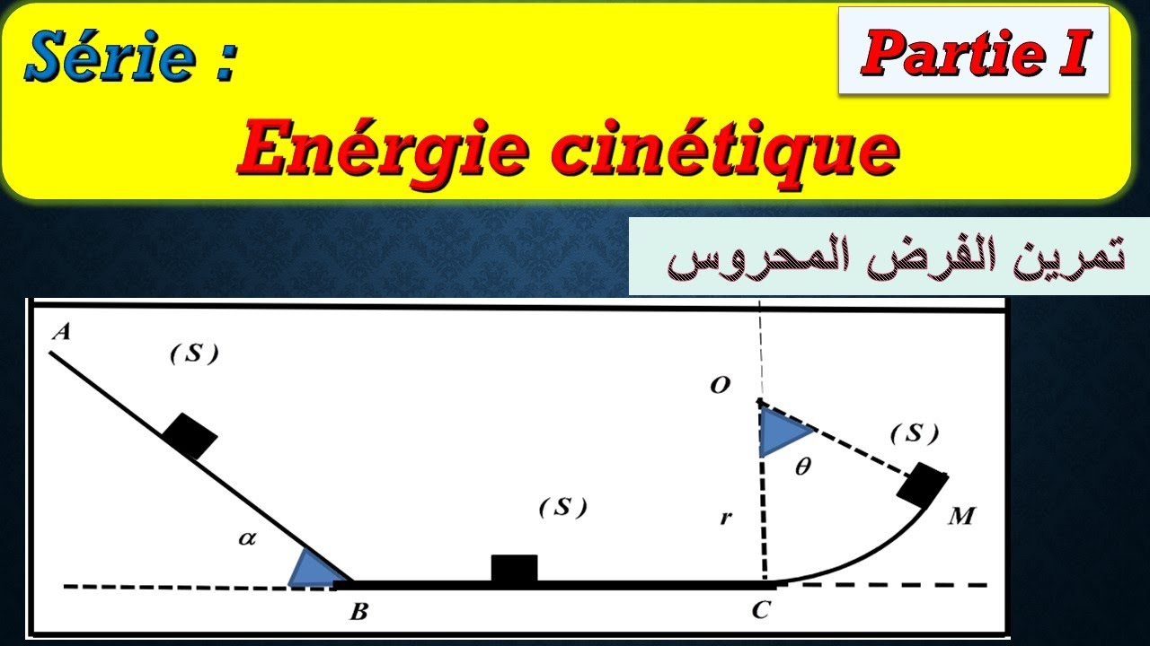 Exercice 2 sur le travail et énergie cinétique pour 1BAC science math et expérimental