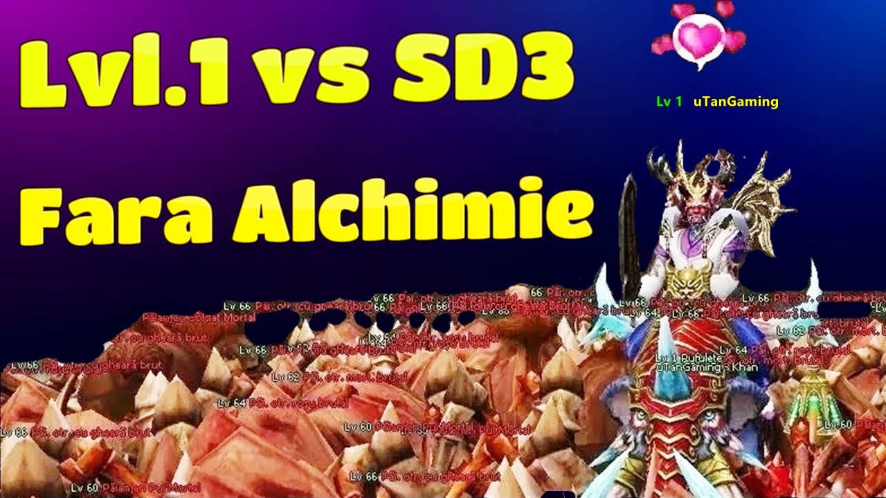 Lvl.1 vs SD3 fara Alchimie,Buff si cu Inel Anti-Exp. Metin2RO