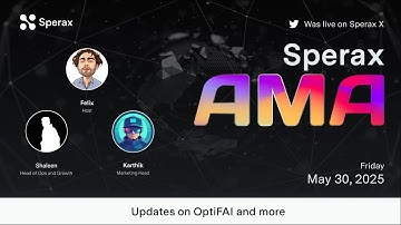 Sperax AMA | OptiFAI Beta & Roadmap, SIPs and More!