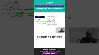 Hard SAT Trig: Why This Answer Is 0 (Complementary Angles) #shorts