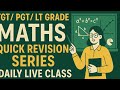 PART-49/UPTGT | PGT | LT Grade Maths – Quick Revision | Most Important Questions | Exam Preparation