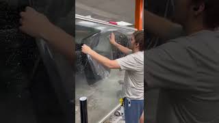 Porsche Taycan gets the front windshield tinted & protected!