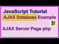 JavaScript AJAX Database Example | JavaScript AJAX Server Page