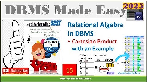 Cartesian Product in Relational Algebra | DBMS for Beginners