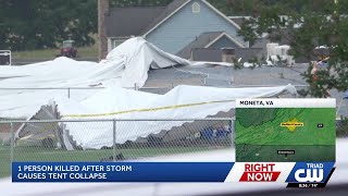 1 dead, several injured after large tent collapsed during Virginia church service