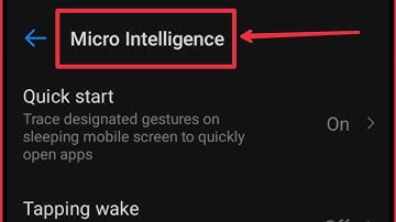 What is Micro Intelligence Settings in Tecno Mobile